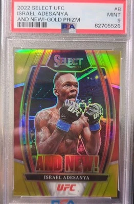 2022 Select Ufc Israel Adesanya And New! Gold Prizm /10 PSA 9 - Image 1 of 2