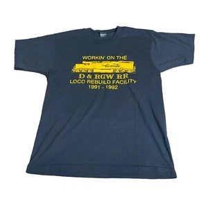 Vintage 1991 Workin On The Rio Grande Shirt Size Large Loco Rebuild Facility - Picture 1 of 1
