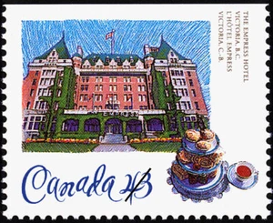 Canada Stamp #1467 - Empress Hotel, Victoria, BC (1993) 43¢ - Picture 1 of 1