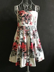 Vintage 50s style dress 16, lined, adjustable straps 100% cotton. 38" long - Picture 1 of 2