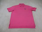 Peter Millar Polo Shirt Mens Large Pink Summer Comfort Disney Micky Mouse Adult*