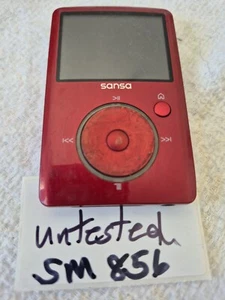 SanDisk Sansa Fuze - 4GB FM/MP3 Player w/microSD slot - Maroon Red - untested - Picture 1 of 2