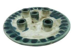 McCarty ceramica smaltata 5 pipe portacandele piatto stampa pollice Mississippi 10" - Foto 1 di 7