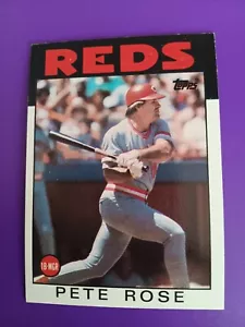 1986 Topps #1 Pete Rose Cincinnati Reds Near Mint Trading Card MLB - Bild 1 von 2