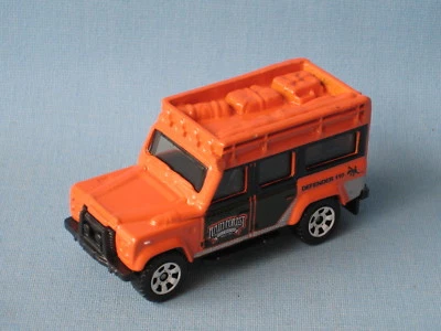 Matchbox Land Rover 110 Defender Orange Body Congo Rain Forest Toy Model Car - Image 1 of 3