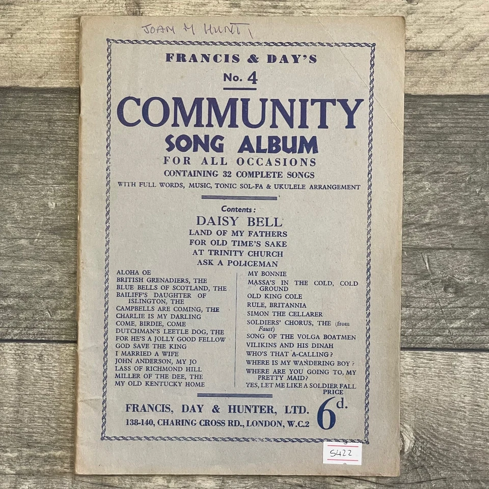 Community Song Album For All Occasions 32 complete Songs No.4  - Image 1 of 4