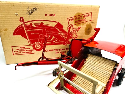 vtg Original Carter Tru-Scale 1/16 Model Combine Toy Truck w/ Box c-406 - Image 1 of 4