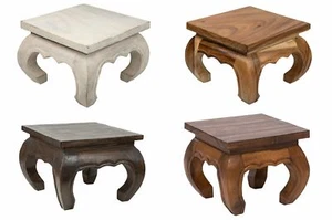 Mesa de opio madera maciza mesa auxiliar mesas madera mesa de madera mesa marrón - Imagen 1 de 20