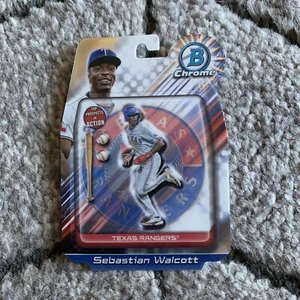 2024 Bowman Draft SEBASTIAN WALCOTT Bowman In Action #BIA-23 TEXAS RANGERS - Picture 1 of 2