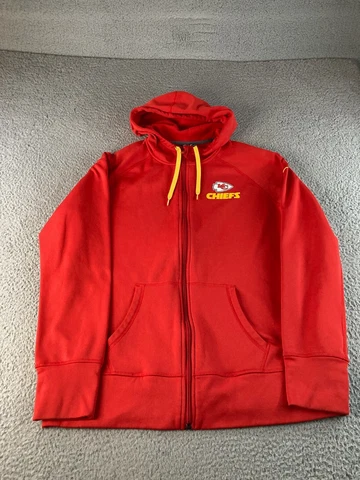 Kansas City Chiefs Nike Hoodie Mens Size XL Red NFL Dri Fit Workout Football Cover