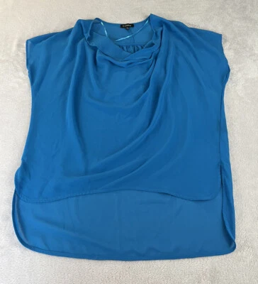 Le Chateau womens blue short sleeve blouse size Large - Image 1 of 4