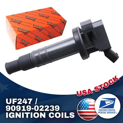 Black Reliable 1pc Ignition Coilor For Chevrolet Prizm 1.8L L4 2000-2002 UF247 - Image 1 of 4