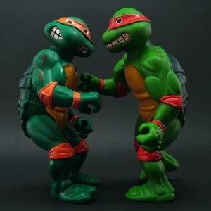 2x 1989 Teenage Mutant Ninja Turtles Figurine Playmates Jouets Michaël 1.136Z - Photo 1/11