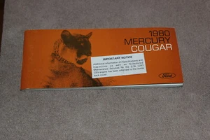 1980 Mercury Cougar automobile owner's manual - Picture 1 of 1