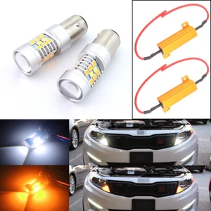 1157 7528 2357 Switchback Dual-Color LED Bulbs Kit for Front Turn Signal lights - Picture 1 of 12