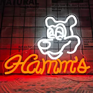 Letrero de neón Hamms Beer Bear para decoración de pared regulable Hamm'S Beer Light letrero de neón Le - Imagen 1 de 12