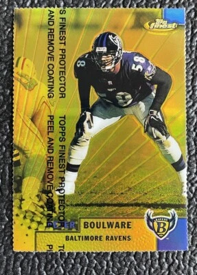 🔥PETER BOULWARE 1999 TOPPS FINEST GOLD REFRACTOR DIE CUT W/COATING /100🔥RAVENS - Image 1 of 2