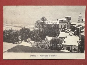 Cartolina - Lerma ( Alessandria ) - Panorama d'inverno - 1909 - Foto 1 di 2