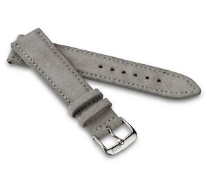RIOS1931 Stone Gray Suede 20 mm Watch Band "Tompson" without Buckle New
