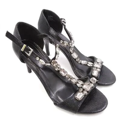 Kenneth Cole Reaction Mujer Cuero Negro Pin Pixie Vestido Bomba Tacón Talla 8 Foto 1 de 4