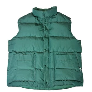 Chaleco acolchado de plumón ártico de lona y bolso de madera vintage hecho en CANADÁ para hombre L - Imagen 1 de 10