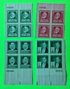 4 Plate Blocks US stamps # 864 865 874 & 889 + LOW SHIP - Picture 1 of 4