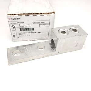 3 qty Burndy KKA31U-2N Mechanical Lug 350MCM-#6 Single Wire Barrel Conductor - Picture 1 of 10
