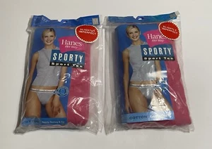 New Vintage 2004 Hanes Her Way Sporty Tee Size M Lot Of Two - Picture 1 of 5