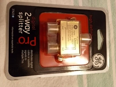 GE Digital Cable, Satellite 2 Way Splitter Pro High Definition 37623  NEW. - Image 1 of 2