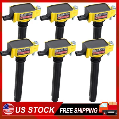 Paquete de 6 bobinas de encendido para Dodge Jeep Ram Volkswagen 2011-2016 3,6 L V6 UF648 EE. UU. Foto 1 de 4