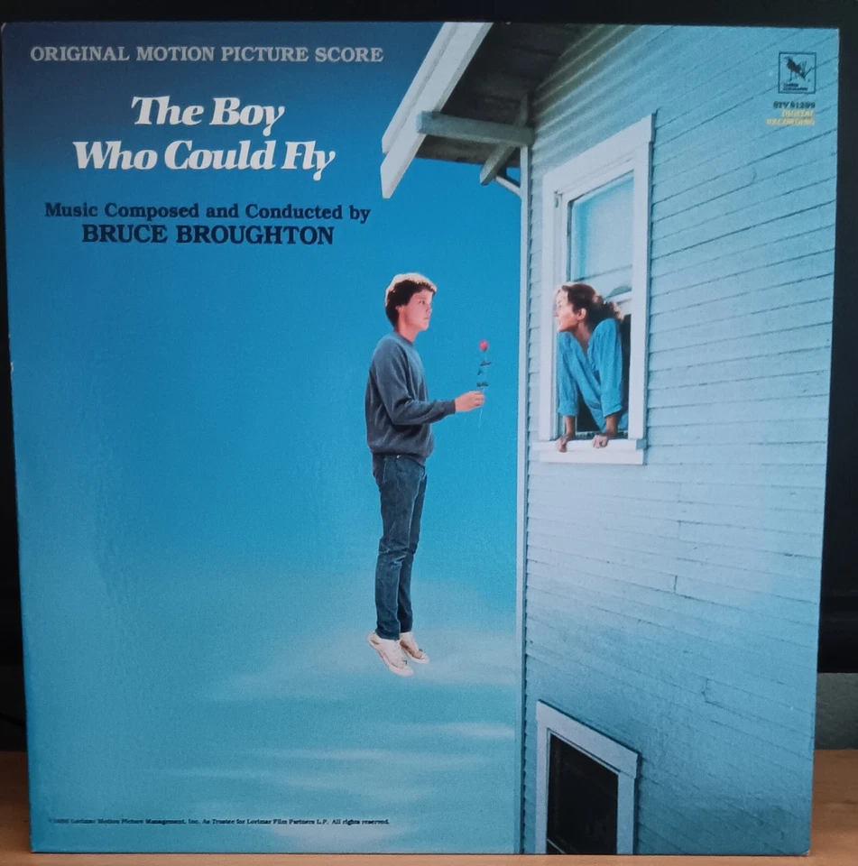 Bruce Broughton ‎– The Boy Who Could Fly - 1986 LP Record excellent, cover VG+ - Image 1 of 3
