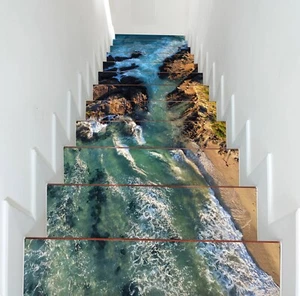 3D Sea Feeling G211 Stair Risers Decoration Photo Mural Vinyl Decal Wallpaper E - Picture 1 of 6