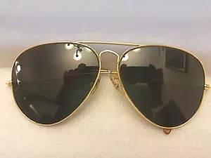 VINTAGE RAY BAN SUNGLASSES AVIATOR 62-14 GOLD FRAME USA - Picture 1 of 12