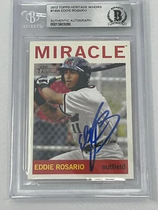 2013 Topps Heritage Minors #149A Eddie Rosario Slabbed Signed Card BAS Beckett - Picture 1 of 1