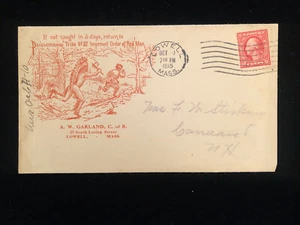 MA LOWELL 1915 COPERTINA $425 ORDINE DEGLI UOMINI ROSSI ILLUS CC - Foto 1 di 2