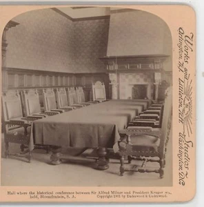 Edward Milner & President Kruger Met Bloemfontein Boer War Stereoview c1900 - Picture 1 of 4