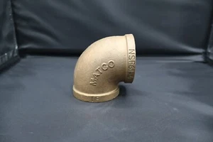 MATCO-NORCA 2" 90 Degree Elbow LF Red Brass FNPT 125 PSI (P/N 2BR90L, B-L9008L) - Picture 1 of 3