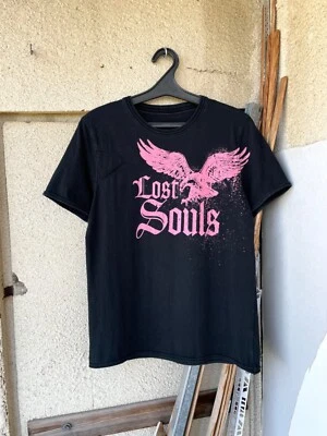 Camiseta De Colección Y2K Lost Souls Estilo Aflicción Grunge Emo Talla S Negra Foto 1 de 4
