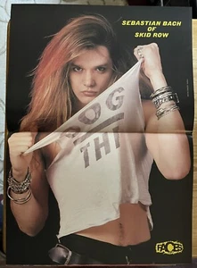 Vintage Skid Row Sebastian Bach Centerfold Magazine Pinup - Picture 1 of 2