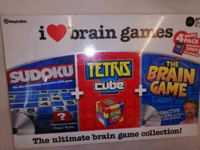 I Love Brain Games by Imagination Sudoku - Tetris - The Brain Game + DVD | New - Image 1 of 3