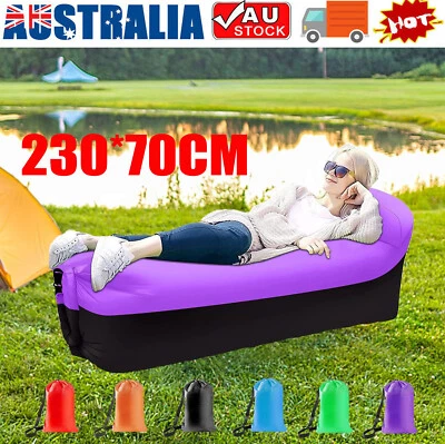 Inflatable Sofa Air Bed Outdoor Lounger Sofa Lazy Sack Hangout Camping Beach Bag - image 1 of 4