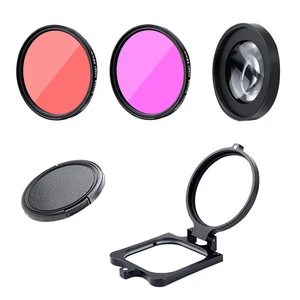 58mm Adapter Ring Lens Filter + 16x Macro Lens Kits for GoPro Hero 8 Black - Picture 1 of 6