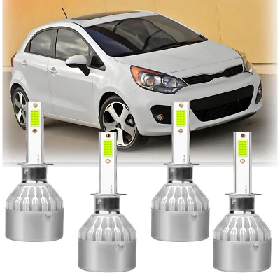 Para Kia Rio 2012-2017 - Kit de 4 bombillas LED H1+H1 haz alto+bajo 8000K Foto 1 de 4