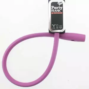 KNOG PARTY FRANK 620mm Cable Bike Lock With Bracket Grape Purple Keyed Steel NEW - Picture 1 of 4