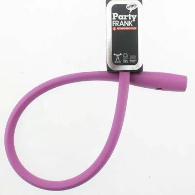 KNOG PARTY FRANK 620mm Cable Bike Lock With Bracket Grape Purple Keyed Steel NEW - Image 1 of 4