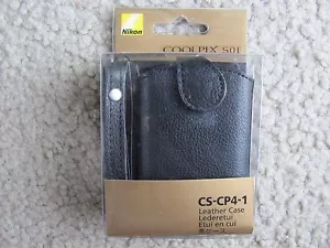 GENUINE Nikon CS-CP4-1 Leather Case for the Coolpix S01 Digital Camera Black - Picture 1 of 3