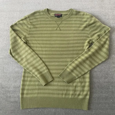 Suéter Unionbay De Colección Para Hombres M Verde Rayas Cuello Redondo Patinador Grunge Indie Años 90 Foto 1 de 4