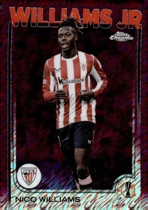 2024-25 Topps Chrome UEFA #28 Nico Williams magenta shimmer - Foto 1 di 2
