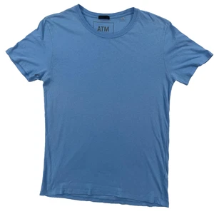 ATM Anthony Thomas Melillo Hemd Herren Small Blau Baumwolle Rundhals Kurzarm - Bild 1 von 15