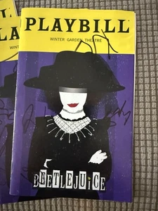 BEETLEJUICE, PLAYBILL, JANUARY 2020, WINTER GARDEN THEATRE 3 Copy-2 Autographed - Picture 1 of 5